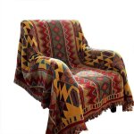 Grande plaid couverture coton tricot jacquard bohme douce lavable pour canap fauteuil chambre 90240cm ... Grande plaid couverture coton tricot jacquard bohme douce lavable pour canap fauteuil chambre 90240cm ...