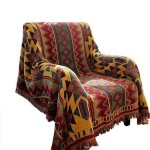 Grande plaid couverture coton tricoté jacquard bohême douce lavable pour canapé fauteuil chambre (90240cm ... Grande plaid couverture coton tricoté jacquard bohême douce lavable pour canapé fauteuil chambre (90240cm ...