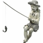 Grande prise de pêcheuse statue de pêcheur pour jardin polyrésine deux tons pierre filles Grande prise de pêcheuse statue de pêcheur pour jardin polyrésine deux tons pierre filles