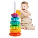 Jouet à empiler - grande pyramide - 12 couleurs vives - 5 tailles - pour bébé à partir de 6 mois Jouet à empiler - grande pyramide - 12 couleurs vives - 5 tailles - pour bébé à partir de 6 mois