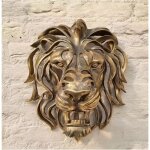 Grande sculpture dart murale t�te de lion en r�sine 3d ferme faite � la main home decor pendaison de ...