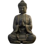 Statue - bouddha zen - marron - pierre - intrieur - ethnique
