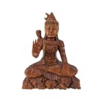 Grande statue de shiva artisanale 50cm en bois exotique