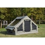 Grande tente de camping polyester 300x210x200 cm arm�e verte - r�sistante spacieuse et imperm�able