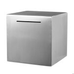 Grande tirelire en acier inoxydable pour enfants coffre - fort avec pargne fixe 15 x 15 x 15 cm label ...