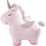 Grande tirelire licorne pour filles tirelire en rsine rose cadeau idal pour nol ou un anniversaire 215 ...