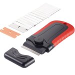 Grattoir à lames de rasoir - vevor - cn050 - 15 lames supplémentaires - acier au carbone - manche en ... Grattoir à lames de rasoir - vevor - cn050 - 15 lames supplémentaires - acier au carbone - manche en ...