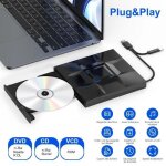 Graveur cd / dvd + / - rw portable lecteur dvd compatible avec ordinateurs portables ordinateurs de bureau ...