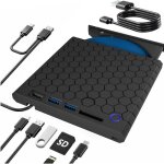 Graveur dvd externe usb 3. 0 et usb - c graveur multifonction externe lecteur hub avec 2 ports usb - ...