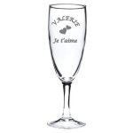 Gravure sur flte  champagne elegance 17 cl personnalise avec textes et logos (600 logos au choix). ...