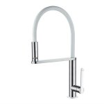 Grifema dover - g14102a robinet de cuisine led  3 couleurs changeantes mitigeur dvier blanc avec bec ...