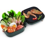 Gril �lectrique � marmite plaque �lectrique double marmite multifonctionnelle et marmite shabu 2 en 1 ...