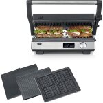 Gril multifonction 3 - en - 1 - severin - kg 2380 - 2000 w - 3 jeux de plaques - ecran led - noir / inox ...