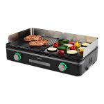 Grill barbecue / plancha lectrique - medion md12027 - 2400w - 2 plaques amovibles compatibles lave - ...