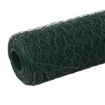 Grillage acier avec rev�tement en pvc - gko - 25x15 m - vert - mailles hexagonales - �paisseur du fil ...
