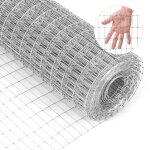 Grillage mtallique galvanis 15 x 06 m costway - maillage 50 x 25 mm - conception enroulable - pour ...