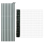 Grillage rouleau soud - outsunny - poteaux jambes de force inclus - maille 73l x 63l cm - 10l x 2h m ...
