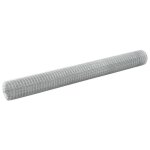 Grillage pour voli�re - vidaxl - acier galvanis� - 25x15 m - argent� - r�sistant aux intemp�ries
