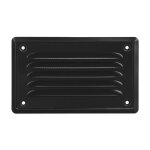 Grille da�ration plate adgo 165 x 10 cm noir avec moustiquaire ? ventilation et chemin�e