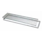 Grille caillebotis en acier galvanise avec cadre pour caniveau de drainage collecte et vacuation des ...