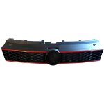 Grille de calandre avant noire et rouge volkswagen polo 5 gti 2009 - 2014
