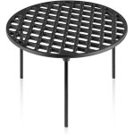 Grille de cuisson / de feu en fonte avec 3 pieds - rond - dessous de verre - accessoire de barbecue - ...