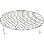Grille de cuisson ronde grille transversale en acier inoxydable de 79 pouces avec pieds de 50 mm