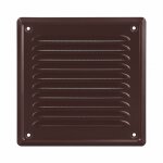 Grille da�ration plate 165x165 cm marron avec moustiquaire pour ventilation et chemin�e - adgo