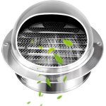 Grille daration vmc 120mm ronde acier inoxydable 304 pour ventilation et hotte label