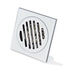 Grille de douche anti - cheveux - mich - acier inoxydable - 100x100 mm - anti - odeur - �vacuation rapide ...
