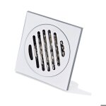 Grille douche anti cheveux siphon de sol en acier inoxydable pais drain de carr starlight 100 100mm ...
