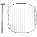 Grille pour friteuses � air grille polyvalente � double couche avec 4 brochettes grille � vapeur ronde ...