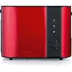 Grille - pain automatique - suteo - at 2217 - 800w - rouge - 2 fentes