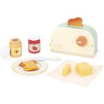 Jouet - janod - grille pain en bois - 8 pi�ces - bois fsc - d�s 3 ans
