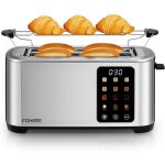 Grille - pain - suteo - 4 tranches - cran tactile - 9 niveaux de dorage - inox - argent