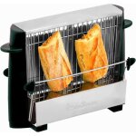 Grille - pain - suteo - a15453 - 4 tranches - design ouvert - inox et noir