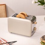 Grille - pain - create - toast rtro - 1500w - fentes larges - style rtro