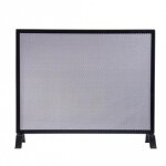 Grille de protection pare - feu pour chemine en fer forg couleur noir - hauteur 55 x longueur 665 cm ...
