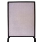 Grille de protection pare - feu pour chemine en fer forg couleur noir - hauteur 72 x longueur 50 cm ...