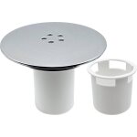 Grille de siphon de douche 90 mm / 115 mm avec r�cup�rateur de cheveux - finition chrom�e - viega tempoplex ...