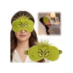 Grinch vert bandeau pour les yeux sans pression masque de sommeil bandeau de voyage pour lavion
