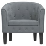 Gris 1 pc fauteuil dappoint - solomon - chaise cabriolet - pour salon - gris fonc� velours ff3032