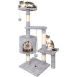Gris arbre  chat112cmtour de jeux stable pour chatarbre  grimper multi - niveaux avec4poteaux en sisal3plate ...