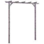 (gris)arche de jardin arche  rosiers pergola contemporain - gris 200x40x205 cm bois de pin imprgn ...