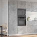 Gris armoire r�frig�r�e - mango - meuble haute de cuisine - lyon gris b�ton 60x57x207 cm bois ding�nierie ...