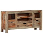 (gris) buffet bahut - buffet enfilade gris 100x30x50 cm bois massif 434842