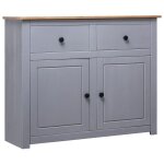 (gris) buffet bahut - buffet enfilade gris 93x40x80 cm pin solide assortiment panama 198287