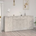 (gris) buffet bahut - buffet enfilade gris béton 160x36x75 cm bois ingénierie 241164 (gris) buffet bahut - buffet enfilade gris béton 160x36x75 cm bois ingénierie 241164
