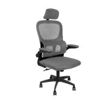 Gris chaise de bureau ergonomique avec accoudoirs fauteuil avec appui - tête et support lombaire hauteur ... Gris chaise de bureau ergonomique avec accoudoirs fauteuil avec appui - tête et support lombaire hauteur ...