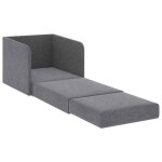Gris fauteuil de relaxation - solomon - 1 place - chaise tv - convertible - gris clair tissu ff55